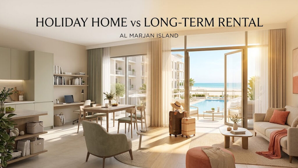 holiday home vs long term rental Al Marjan Island